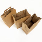 Reliabag Paper Bags - Flat Handles - 8.5" W x 4.5" D x 10.25" H - Kraft - 300 Pack-Carrying weight 8 lbs