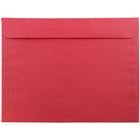 JAM Paper - Enveloppes lisses format livret Brite Hue en papier recyclé, 9 x 12 po, rouge Noël-Rouge