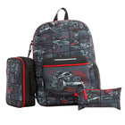 SMASH Junior Journey 3-Piece Backpack Set - Cars-Insulated zippered lunch bag