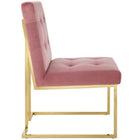 Modway Privy Gold Stainless Steel Performance Velvet Dining Chair - Gold/Dusty Rose-Gold Stainless Steel Base