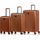 CHAMPS Luggage Iconic II 3-Piece Hardside 8-Wheeled Expandable Luggage Set - Rose Gold-Polycarbonate Material