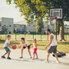 Soozier 5' to 7' Basketball Hoop and Stand Backboard-Made from a steel frame with black PE base
