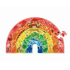 Crocodile Creek - Puzzle Animaux Arc-en-ciel - 100 pièces-Les pièces du puzzle sont fabriquées en carton bleu résistant et de haute qualité, indéchirable et incassable