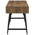 Modway Surplus 52" Office Desk - Walnut-Powder-coated black steel legs