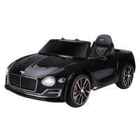 Aosom - voiture électrique radiocommandée 12v bentley licenciée pour enfants, jouet à conduire pour tout-petits cadeau - noir-Apparence réaliste, klaxon, musique, phares lumineux, design profilé et 2 portes de voiture ouvrables 