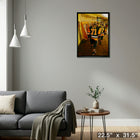 Evgeni Malkin and Sidney Crosby Pittsburgh Penguins Walking in Dressing Room Hallway - Framed Canvas - 22" x 31"-Ready to hang - arrives fully assembled