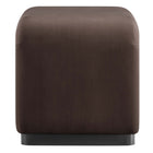 Modway - Koda Performance Velvet Tabouret en cascade - Brun chocolat noir-Capsules de pied ajustables