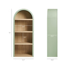 Modway Caleb 4 Arched Display Shelf Bookcase - Sage-Four Open Shelves