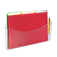 Azar Displays Clear Single Pocket Wall File, 2 Pack (250000)-Perfect for doors and walls at home or at the office