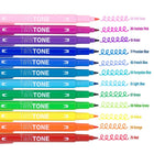 Tombow Twintone, Rainbow, 12/Pack-Quicker drying time than gel pens