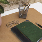 Brownline 2027 Traditional Daily Planner - 8-1/8" x 6-9/16" - Marble Green-Space for evening appointment