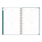 AT-A-GLANCE 2026-2027 Signature Lite Weekly/Monthly Academic Planner - 8-1/2" H x 5-3/8" W - Teal - Bilingual-Twin coil binding