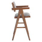 Zuo Delhi Barstool - Grey/Walnut - Set of 2-Dimensions: 20.5" L x 20.1" W x 42.5" H
