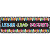 Ashley Productions The Original Fun Mat Mat Runner - 15.5" x 47" - Learn - Lead - Succeed - Crayon Composition-Measurements and Design: The Learn, Lead, Succeed, Crayon Composition Mat Runner measures 15.5" x 47".