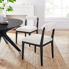 Modway Kai Fabric Dining Chair - Salt/Black-Versitale Armless Side Chair