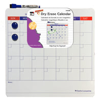 Charles Leonard Magnetic Dry Erase Calendar with Marker/Eraser and 2 Magnets, 14" x 14", Pack of 6-Boards measure 14" x 14"