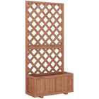 Outsunny Raised Garden Bed - 2.4' x 1' x 4.9' - Orange-A decorative wooden flower box for your outdoor living space 
