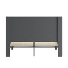 Flash Furniture Riverdale Queen Size Tufted Upholstered Platform Bed - Dark Grey Fabric-Dark Grey Fabric Upholstery
