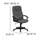 Flash Furniture – Fauteuil de conférence en nylon, gris (BT134AGY)-8