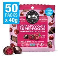 Healthy Crunch Cherry Dark Chocolate Fruit - 40 gr - 50 Pack-Dairy-free