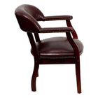 Flash Furniture – Chaise de conférence luxueuse en vinyle, sang-de-bœuf-Rembourrage en vinyle sang-de-bœuf