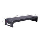 Rocelco - Support de bureau d'angle réglable assis/debout de 46 po avec support pour double écran - Teck-Garantie limitée d'un an du fabricant