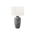 Monarch Specialties 25" H Contemporary Table Lamp - Grey Concrete / Ivory / Cream Shade-This 25"h table lamp features a striking grey concrete base paired with an elegant ivory fabric shade, making it a stylish choice for any modern living room, bedroom, or office