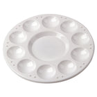 DBLG Imports - Palette en plastique ronde, 10 emplacements, Paquet de 12-6.75 po de diamètre, 12/sac