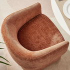 Modway Verity Barrel Back Chenille Dining Armchair - Rust-No Assembly Required