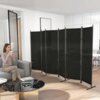 HOMCOM 6 Panel Freestanding Room Divider for Home Office - Charcoal Grey-Solid colour with simply line for a classic feeling
