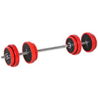 Soozier - Ensemble Haltère & Barre 2-En-1 Réglable 44 Lb Musculation Fitness Disque Tige Pince-Ensemble haltère et barre 2 en 1 pour un total de 44 lb  