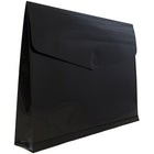 JAM Paper Enveloppes format livret en plastique, fermeture autoagrippante, exp. de 2 po, lettre, 9 3/4 x 13 po, noir, 12/pqt-Ouverture : livret