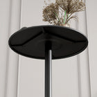 HOMCOM - Table de bar ronde avec cadre en acier pour 2 - noir-Couleur : Noir 