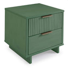 Manhattan Comfort Granville 18.11" Modern 2-Drawer Nightstand - Sage Green-Home Assembly Required. All Hardware Included