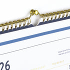 Emily Ley Simplified 2026-27 Standard Wall Calendar - 15" x 12" - Happy Stripe - Bilingual-One month per page format has unruled daily blocks