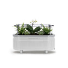 Permasteel Self-Watering Planter Box with Mounting Brackets - White-Wall & Rail Brackets