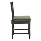 Modway - Jax Bois de chêne Chaise de salle à manger avec dossier ondulé en forme de rasoir et coussin in Sauge Noire-Conception sans bras