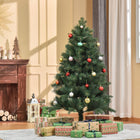 HOMCOM 6' Artificial Christmas Tree with Realistic Branch Tips Green-Features 375 thick and realistic branches 