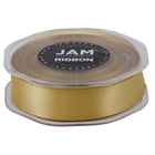 JAM Paper Double Faced Satin Ribbon - 7/8" W x 25 yd. - Gold-Our decorative ribbon is made from the highest quality double-faced satin, which features a smooth finish!