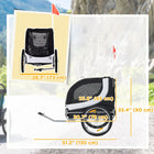 Aosom Pet Bike Wagon and Cargo Carrier with Hitch and Reflectors - White-Mesh windows for proper ventilation and outside view 