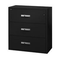 Gardex Classic Fire-Resistant File, 3-Drawer, Lateral, Black, 42H x 38 3/4W x 23 1/2D (GXGL-403-BK)-UL-certified fire resistant lateral 3-drawer 38 3/4"W, legal and / or letter