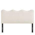 Modway Athena Stain-Resistant Performance Velvet King Size Headboard - Alabaster-Assembly Required