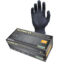 Ronco - Gants en nitrile Sentron, Noir, Extra Grand, Paquet de 100-Noir