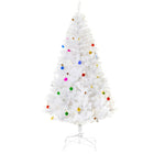 HOMCOM 6' Artificial Christmas Tree - White-White creates a cool atmosphere, add special to traditional holiday 