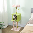 PawHut - arbre à chat fleur 48 po - tour d’intérieur avec perchoir en forme de fleur-Design chic en forme de fleur avec des couleurs macaron qui embellissent votre intérieur 
