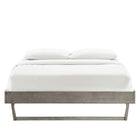 Modway Billie Wood Queen Platform Bed Frame - Grey-Wood, MDF, and Veneer Construction