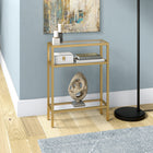 Hudson&Canal Sivil 22"W Console Table - Brass-Clean with a soft, dry cloth and no harsh chemicals or abrasive cleaning materials
