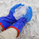 TEMRES Thermal Insulated Polyurethane Coated Rough Grip Seamless Glove - Knit Fleece Liner - Blue - Medium -Blue coating 
