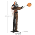 Outsunny 5' Animated Talking Circus Clown Halloween Decoration-When he senses people nearby, he moves his head and arms back and forth 