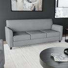 Sofa de la série HERCULES Diplomat en cuir gris (BT-827-3-GY-GG)-Rembourrage en LeatherSoft gris